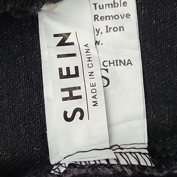 Shein Distressed Cropped  Black Denim Jean Jacket Puffy Sleeves Size XS - Picture 6 of 15